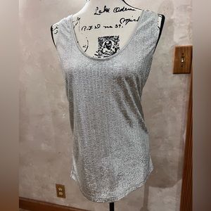 Silver metallic tank top